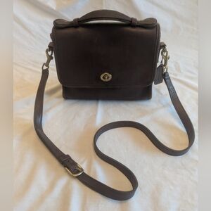 Vintage Coach Court Bag, Mahogany